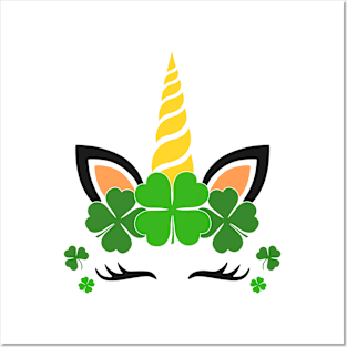 St Patrick's Day Unicorn Posters and Art